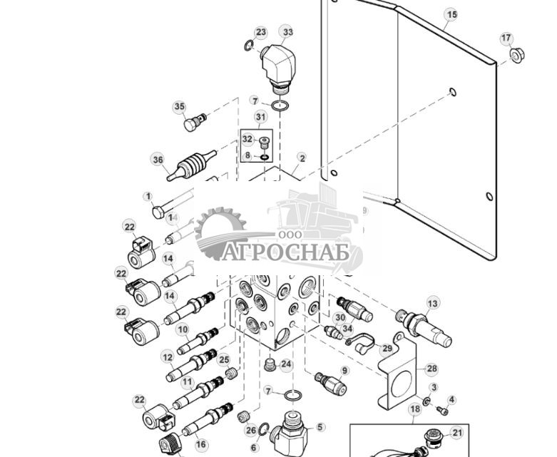 Клапан управления, 7 функций, HillMaster™ (2 из 2) - ST829417 124.jpg